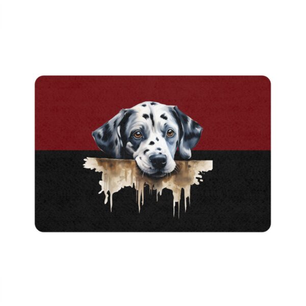 Dalmation Pet Food Mat (12x18)  -Garnet/Black - Image 2