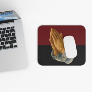 Praying Hands Garnet and Black  Mouse Pad - Cute Pet Design for Dog Lovers