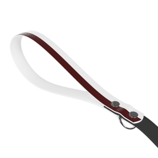 Maroon and White Stylish Dual-Color Dog Leash - Durable & Comfortable - Image 4