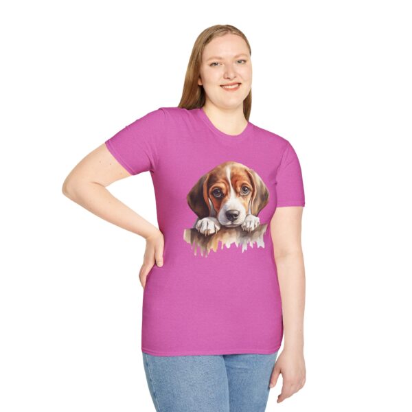 Beagle Puppy Dog T-Shirt - Unisex Softstyle Tee - Image 60