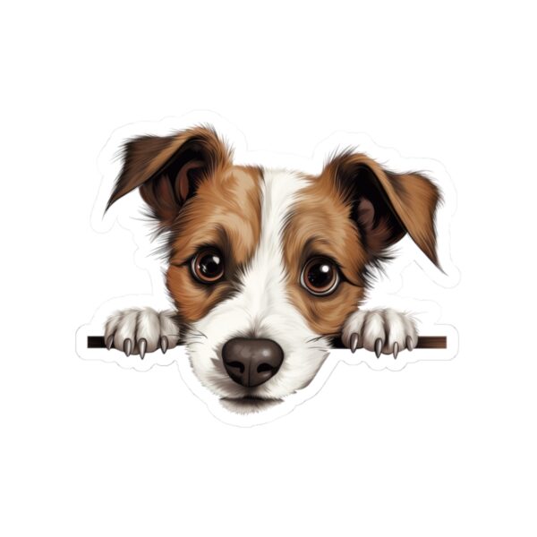 Jack Russell Terrier Dog Kiss-Cut Sticker - Perfect for Pet Lovers & Laptop Decor - Image 2