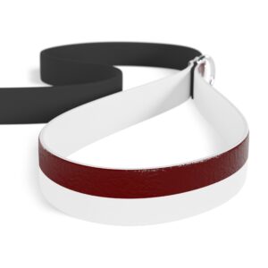 Maroon and White Stylish Dual-Color Dog Leash - Durable & Comfortable