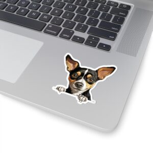 Rat Terrier Dog Kiss-Cut Sticker - Perfect for Pet Lovers & Laptop Decor