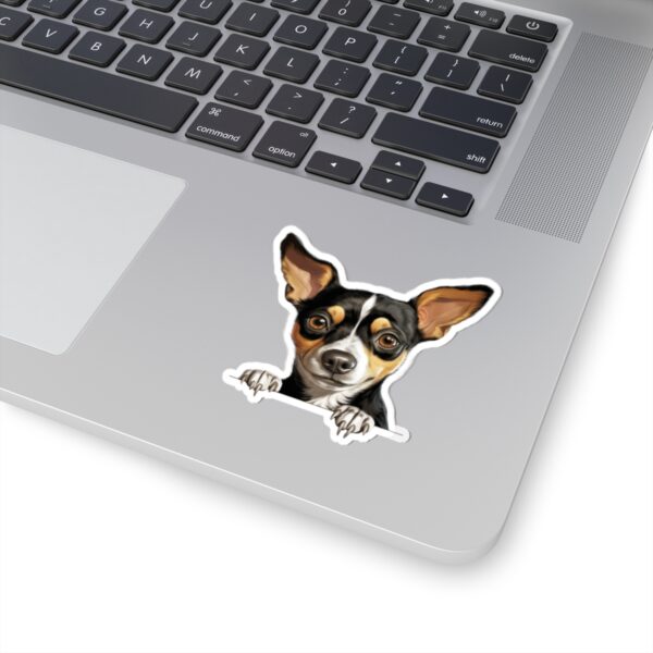 Rat Terrier Dog Kiss-Cut Sticker - Perfect for Pet Lovers & Laptop Decor