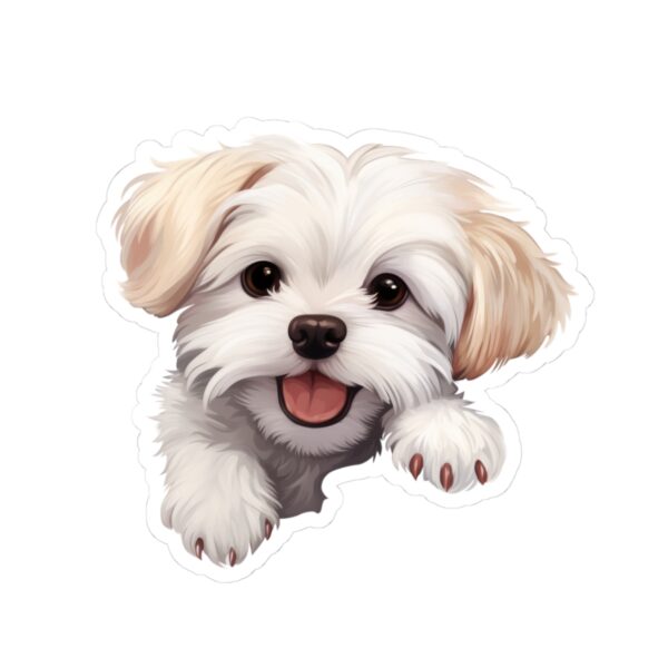 Miniature American Dog Kiss-Cut Sticker - Perfect for Pet Lovers & Laptop Decor - Image 2