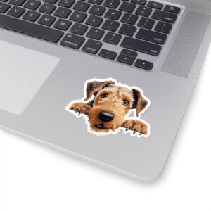 Airedale Terrier Dog Kiss-Cut Sticker - Perfect for Pet Lovers & Laptop Decor