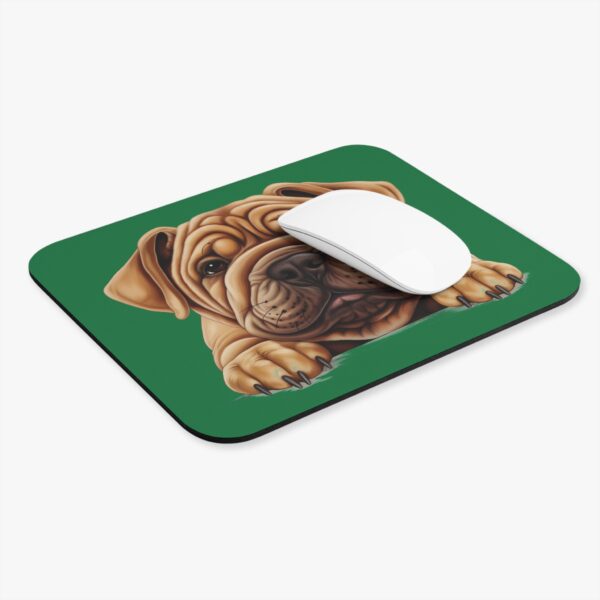 Shar Pei Mouse Pad -Dark Green Cute Pet Design for Dog Lovers - Image 4