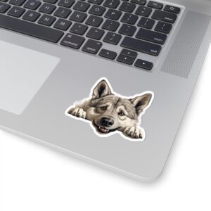 Norwegian Elkhound  Dog Kiss-Cut Sticker - Perfect for Pet Lovers & Laptop Decor