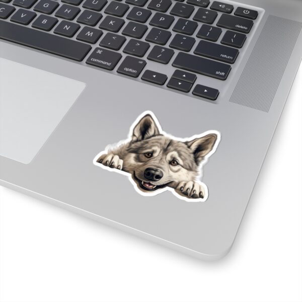 Norwegian Elkhound  Dog Kiss-Cut Sticker - Perfect for Pet Lovers & Laptop Decor