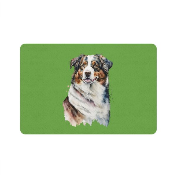 Australian Shepard Pet Food Mat (12x18) - Green - Image 2