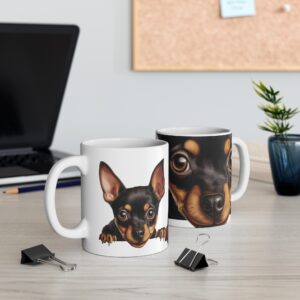 Miniature Pinscher 11 oz  Cute Puppy Mug - Adorable Dog Design - Perfect for Pet Lovers