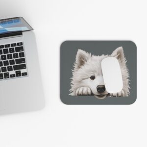Samoyed Mouse Pad -Dark Grey Pet Design for Dog Lovers