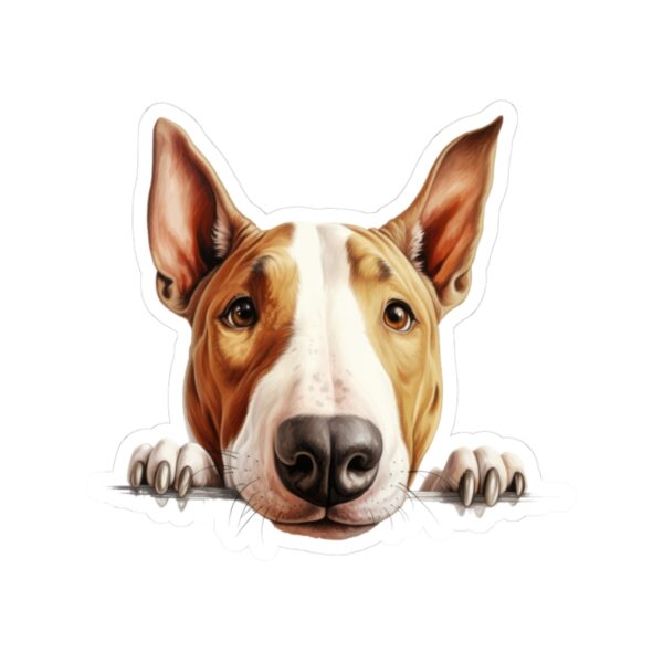 Bull Terrier Dog Kiss-Cut Sticker - Perfect for Pet Lovers & Laptop Decor - Image 2