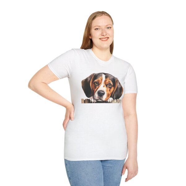 Beagle-2 Dog T-Shirt - Unisex Softstyle Tee - Image 15