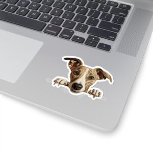 Whippet Dog Kiss-Cut Sticker - Perfect for Pet Lovers & Laptop Decor