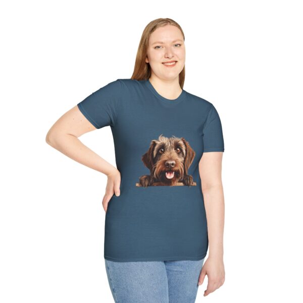 Wirehaired Pointing Griffon Pointer Dog T-Shirt - Unisex Softstyle Tee - Image 55