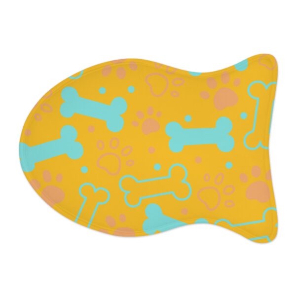 Colorful Pet Feeding Mats with Fun Bones & Paws Design-Yellow - Image 9