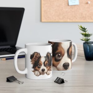 Papillon Cute Puppy Mug - Adorable Dog Design - Perfect for Pet Lovers