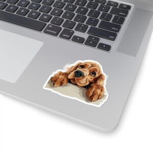English Cocker Spaniel Dog Kiss-Cut Sticker - Perfect for Pet Lovers & Laptop Decor
