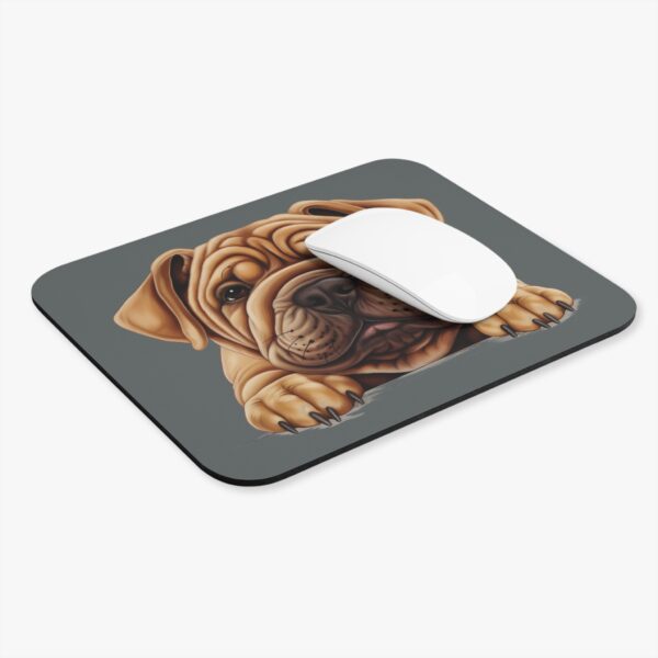 Shar Pei Mouse Pad -Dark Grey Cute Pet Design for Dog Lovers - Image 4