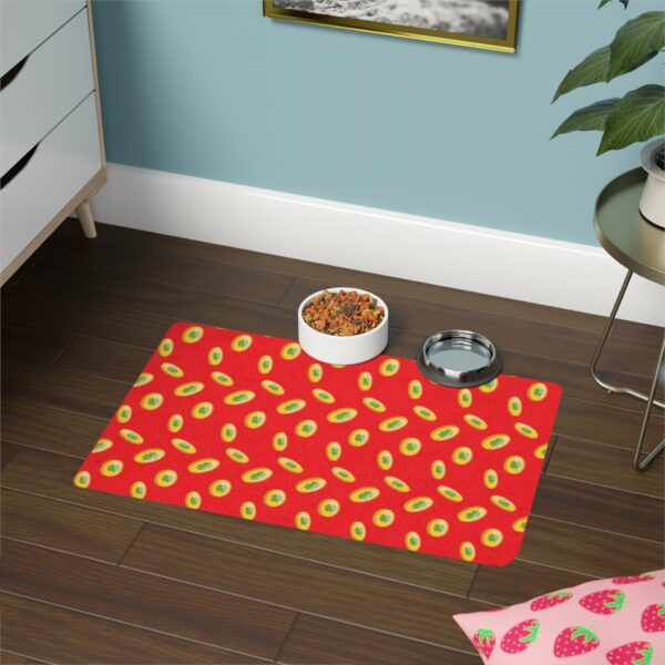 Vibrant Dog Feeding Mat - 12x18 Non-Slip Design for Cats and Dogs-Red