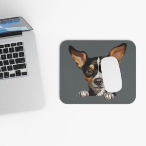 Rat Terrier Mouse Pad -Dark Grey Pet Design for Dog Lovers