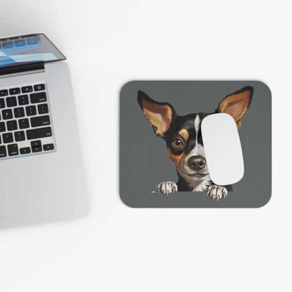Rat Terrier Mouse Pad -Dark Grey Pet Design for Dog Lovers