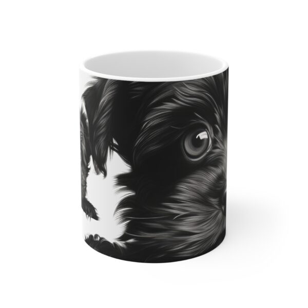 Affenpinscher 11oz white ceramic mug exudes a cozy and warm vibe. - Image 2