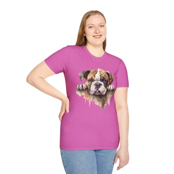 Bulldog-1 T-Shirt - Unisex Softstyle Tee - Image 60