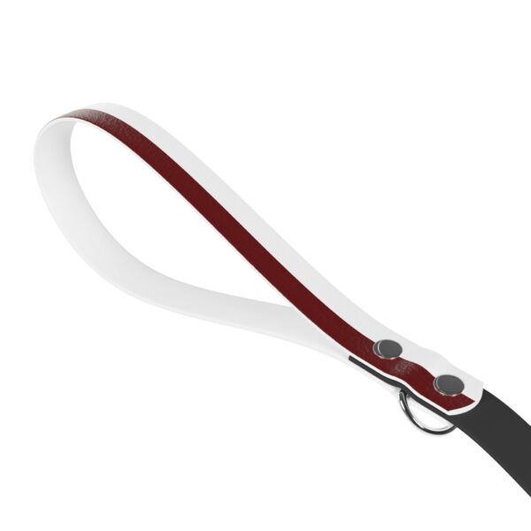 Maroon and White Stylish Dual-Color Dog Leash - Durable & Comfortable - Image 4