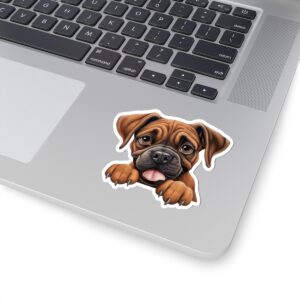 Boxer Dog Kiss-Cut Sticker - Perfect for Pet Lovers & Laptop Decor