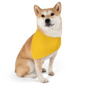 Yellow Stylish Pet Bandana Collar for Dogs - Fashionable and Comfortable