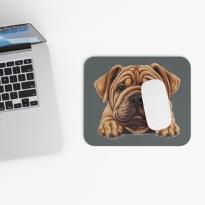 Shar Pei Mouse Pad -Dark Grey Cute Pet Design for Dog Lovers