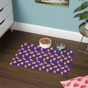 Vibrant Dog Feeding Mat - 12x18 Non-Slip Design for Cats and Dogs-Purple