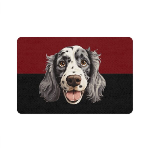 English Setter Dog Food Mat (12x18)  -Garnet/Black - Image 2