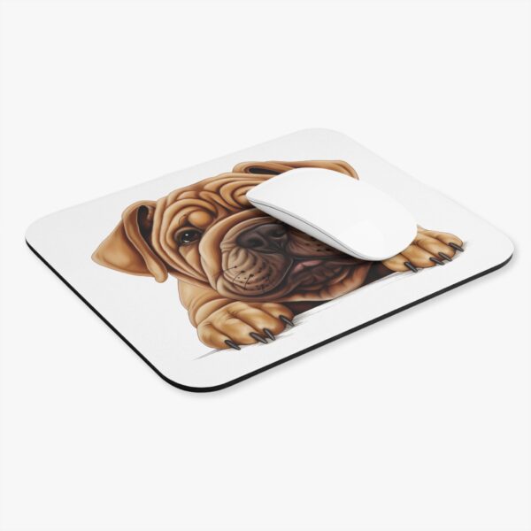 Shar Pei Mouse Pad -White Cute Pet Design for Dog Lovers - Image 4