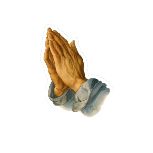 Praying Hands Kiss-Cut Sticker - Perfect for Pet Lovers & Laptop Decor - Image 2