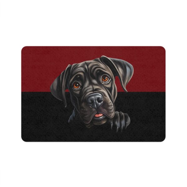Cane Corso Dog Food Mat (12x18)  -Garnet/Black - Image 2