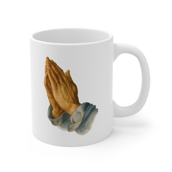 Praying Hands 11oz Mug exudes a sense of tranquility and spirituality - Image 4