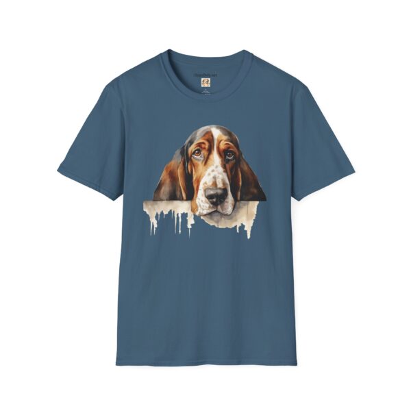 Bassett Hound Dog T-Shirt - Unisex Softstyle Tee - Image 48