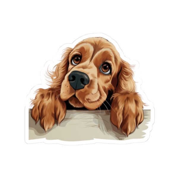 English Cocker Spaniel Dog Kiss-Cut Sticker - Perfect for Pet Lovers & Laptop Decor - Image 2