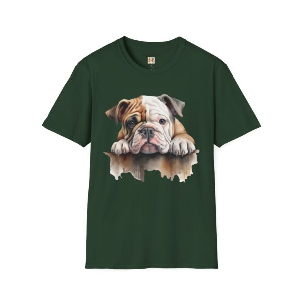 Bulldog Dog T-Shirt - Unisex Softstyle Tee - Image 2