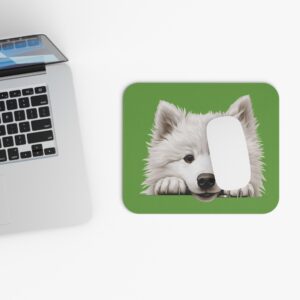 Samoyed Mouse Pad -Green Pet Design for Dog Lovers