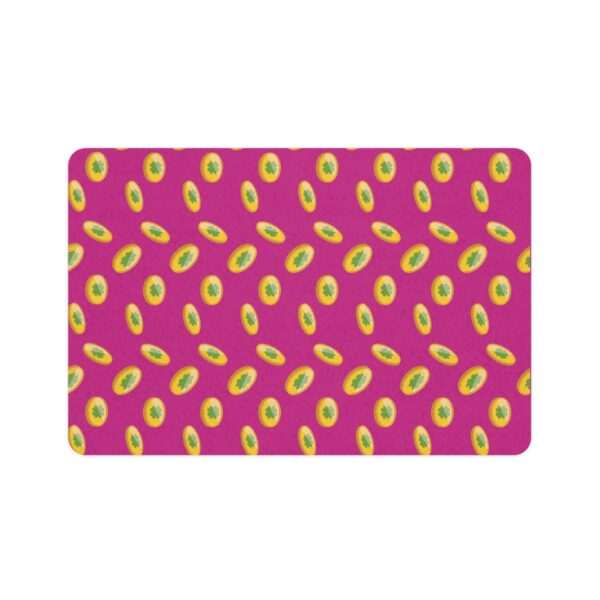Vibrant Pet Food Mat - 12x18 Non-Slip Design for Cats and Dogs-Pink - Image 2