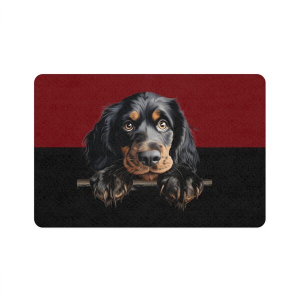 Gordon Setter Dog Food Mat (12x18)  -Garnet/Black - Image 2