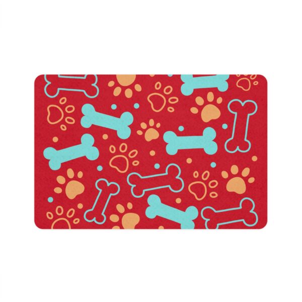 Bone & Paw Print Design (12x18) - Dark Red - Image 2