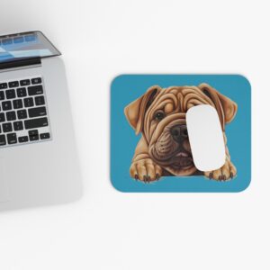 Shar Pei Mouse Pad -Turquoise Cute Pet Design for Dog Lovers