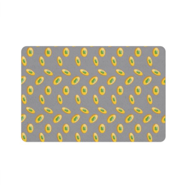 Vibrant Pet Food Mat - 12x18 Non-Slip Design for Cats and Dogs-Grey - Image 2
