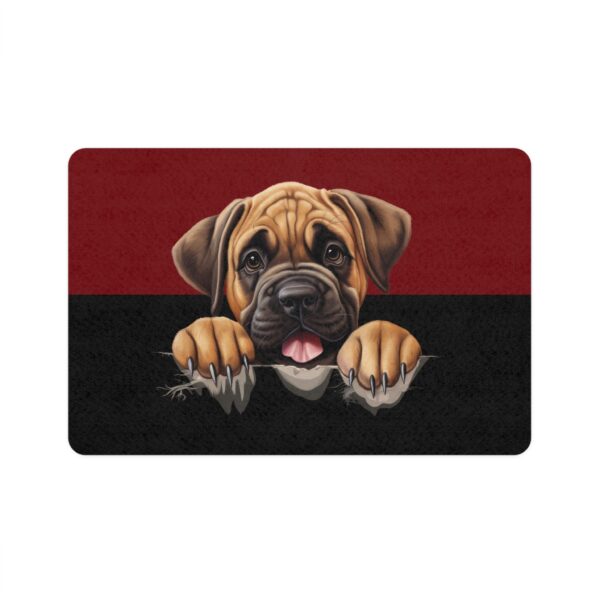 Mastiff Dog Food Mat (12x18)  -Garnet/Black - Image 2