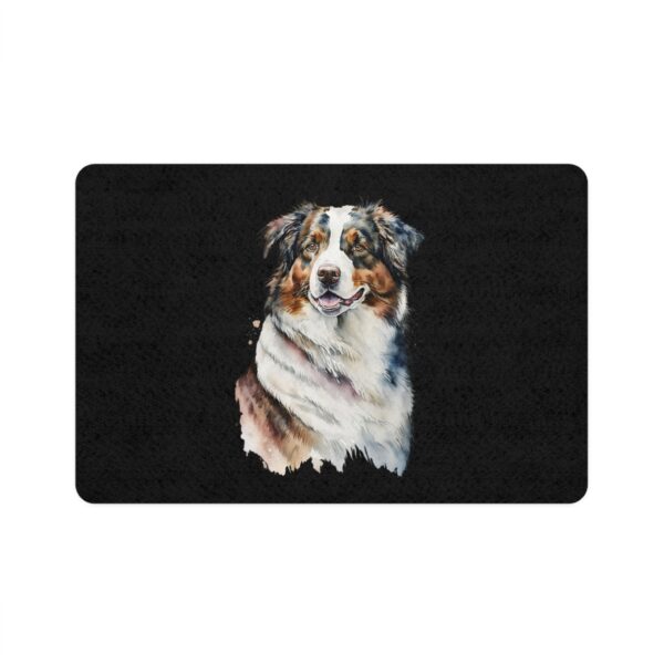 Australian Shepard Dog Feeding Mat (12x18) - Black - Image 2
